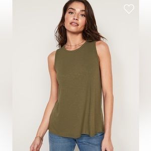 Old Navy luxe rib knit swing tank top -NWT